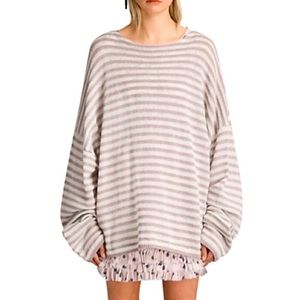 All Saints Striped Oversized Cozy Casso Jumper Sweater Size XS/Small